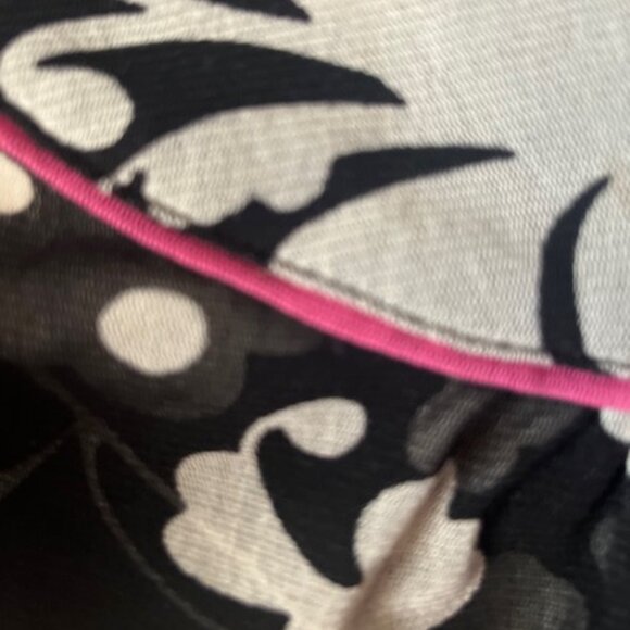 INC International Concepts Halter Top Black White floral pink trim mesh Medium M - Picture 4 of 7